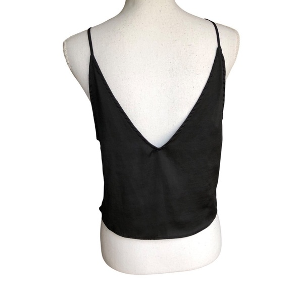 Free People Intimately Free Black Button-Down Tie Front Cami Top Medium - Picture 2 of 6